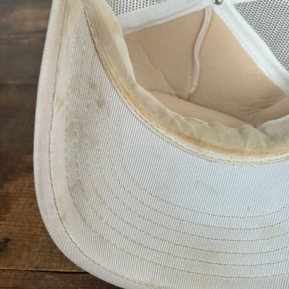 Vintage AMOCO East Anschutz Plant Trucker Hat White Mesh Cap Vintage Gasoline - Picture 7 of 10